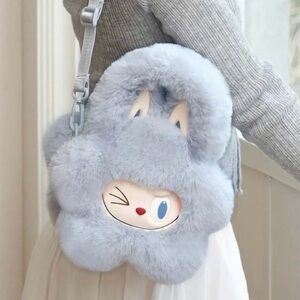 Labubu  Faux Fur crossbody Backpack